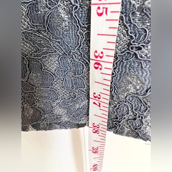 Eliza J NWT blue lace dress flutter sleeve shimmer wedding cocktail party - Picture 9 of 10